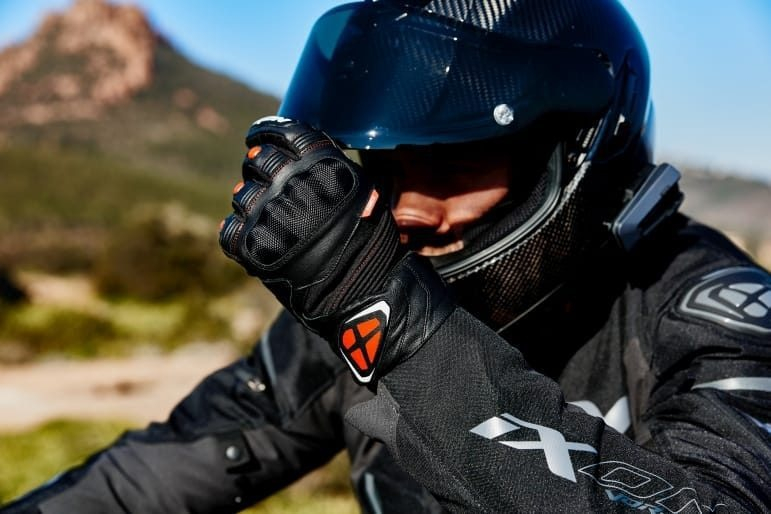 Mănuși moto Ixon Pro Hawker MS, bărbați, piele, roadster, iarnă - negru/roșu; degete tactile (100% impermeabile + protecție termica) [4]