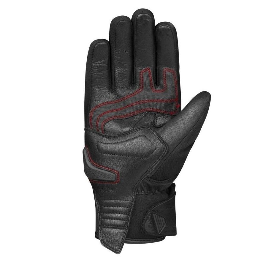 Mănuși moto Ixon Pro Hawker MS, bărbați, piele, roadster, iarnă - negru/roșu; degete tactile (100% impermeabile + protecție termica) [2]