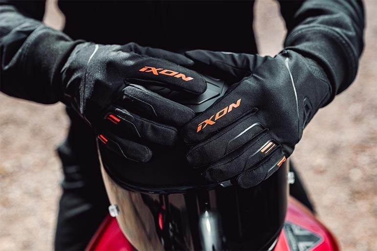 Mănuși moto Ixon Pro Hurricane 2 MS, bărbați, roadster, iarnă - negru/roșu; degete tactile impermeabile [3]