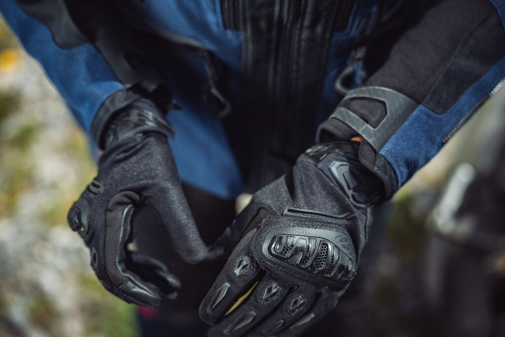 Mănuși moto Ixon Rise Air 2 LS, femei, piele/textil, roadster, vară - negru; degete tactile [3]