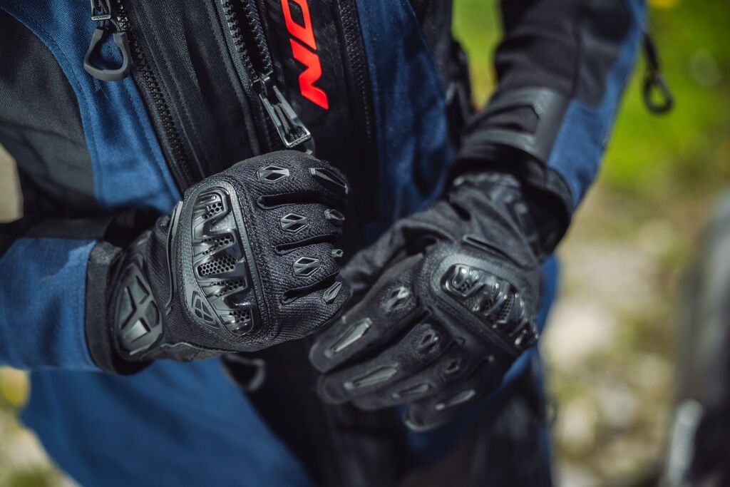 Mănuși moto Ixon Rise Air 2 MS, bărbați, piele/textil, roadster, vară - negru; degete tactile [4]