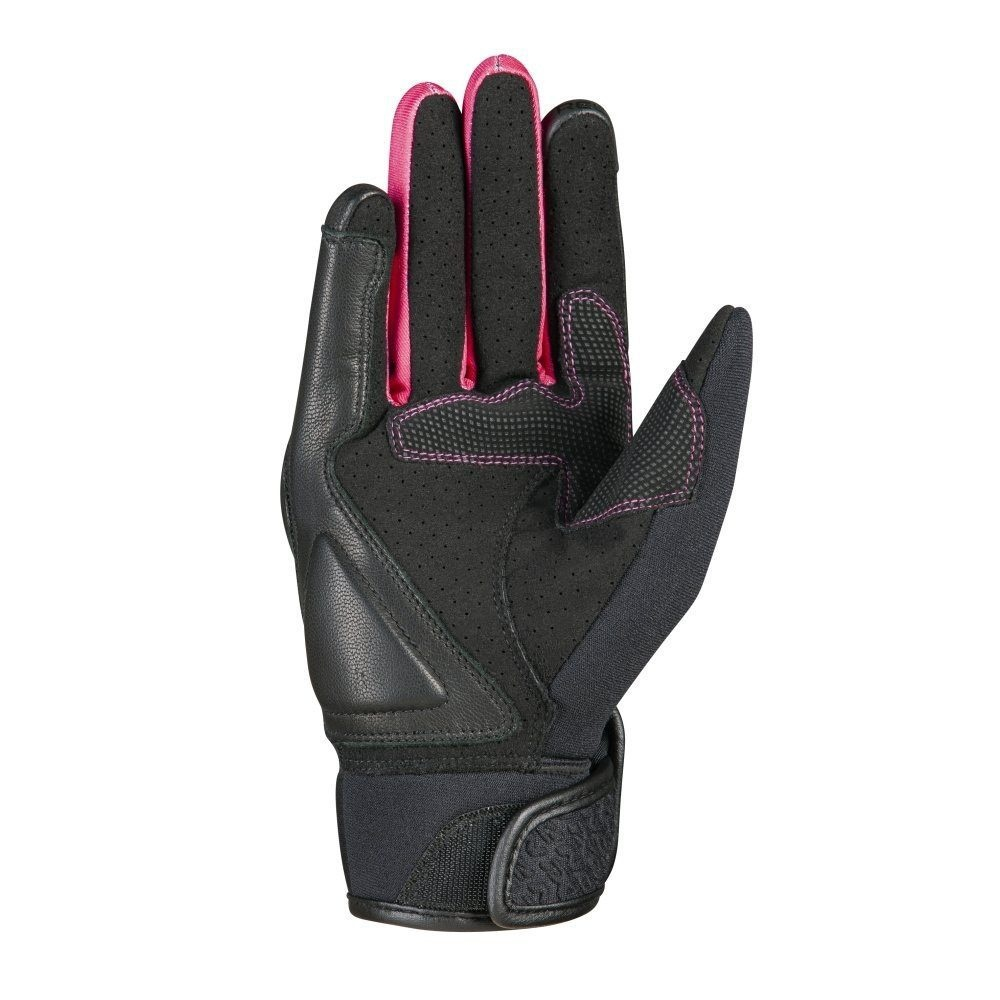 Mănuși moto Ixon RS Launch LS, femei, piele/textil, roadster, vară - negru/fuchsia (roz); degete tactile [2]