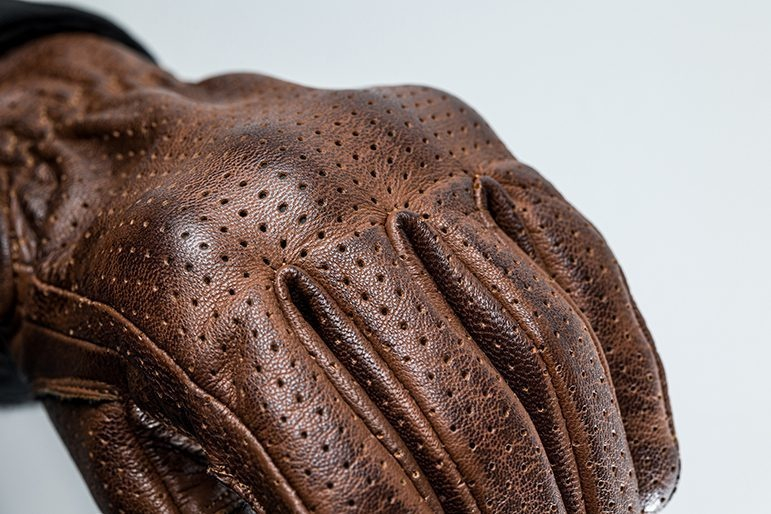 Mănuși moto Ixon RS Nizo Air LS, femei, piele, urban/heritage, vară - camel (maro); degete tactile [4]