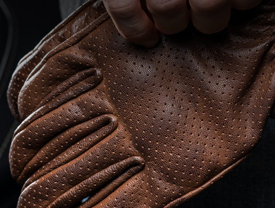 Mănuși moto Ixon RS Nizo Air MS, bărbați, piele, urban/heritage, vară - camel (maro); degete tactile [4]