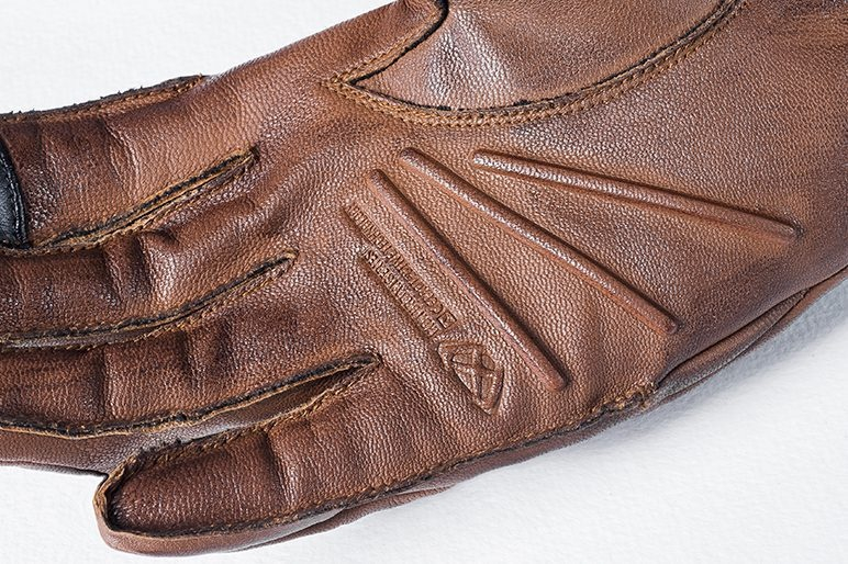Mănuși moto Ixon RS Nizo MS, bărbați, piele, urban/heritage, vară - camel (maro); degete tactile [4]