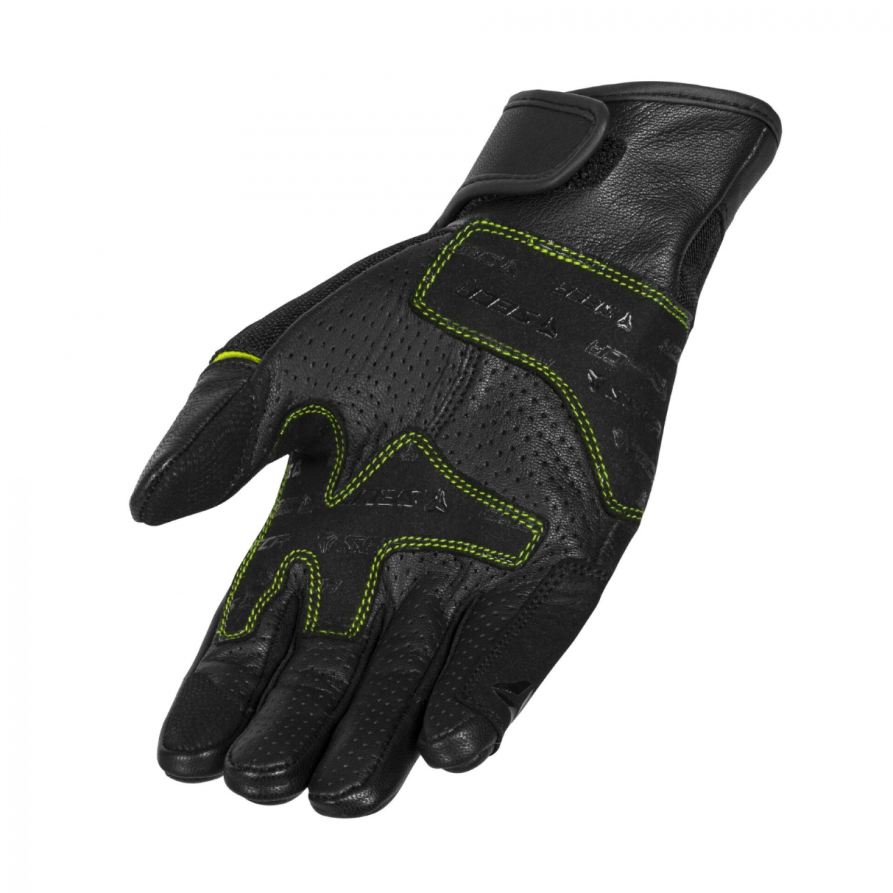 Mănuși moto piele și textil SECA AXIS MESH II galben fluo [2]