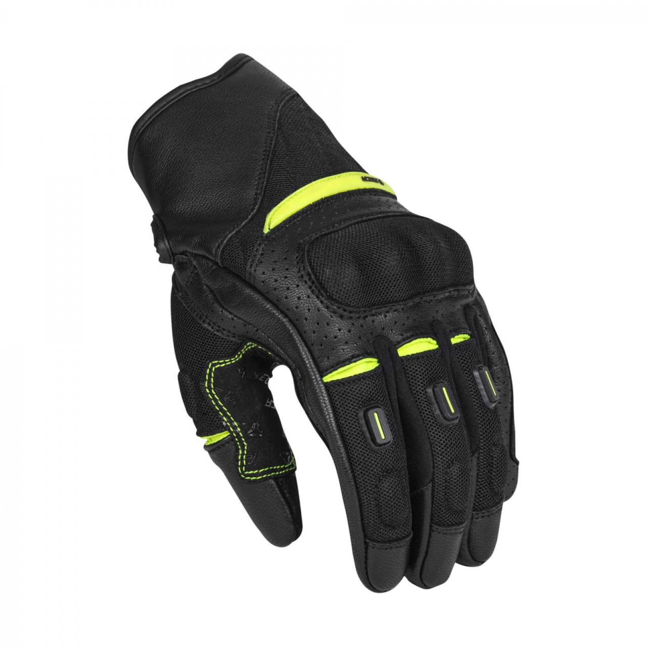 Mănuși moto piele și textil SECA AXIS MESH II galben fluo [3]