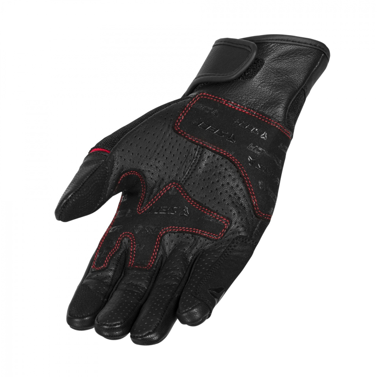 Mănuși moto scurte piele textil SECA AXIS MESH II RED [2]