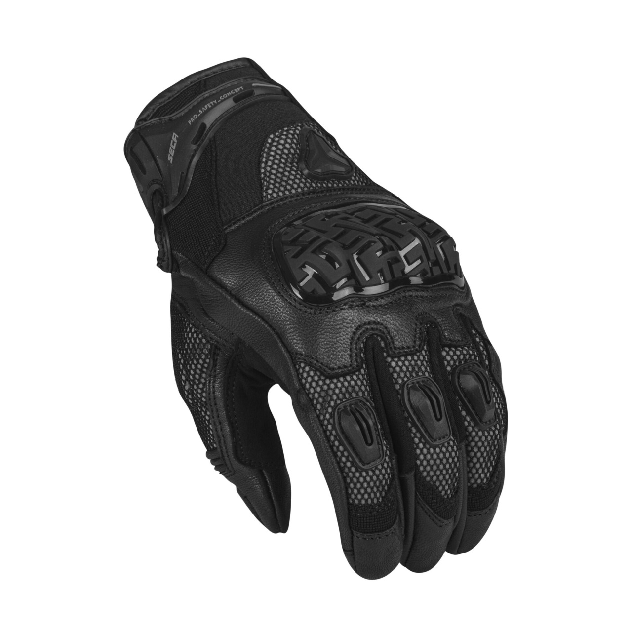 Mănuși moto scurte piele textil SECA CONTROL FLASH [2]