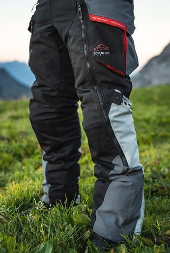 Pantaloni moto Ixon Ragnar MS, bărbați, touring/adventure, all-season - negru/gri/roșu [3]