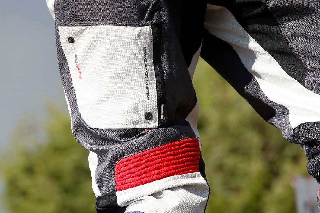 Pantaloni moto Touring unisex Seventy Degrees vară/iarnă SD-PT3 gri/roșu/albastru [3]