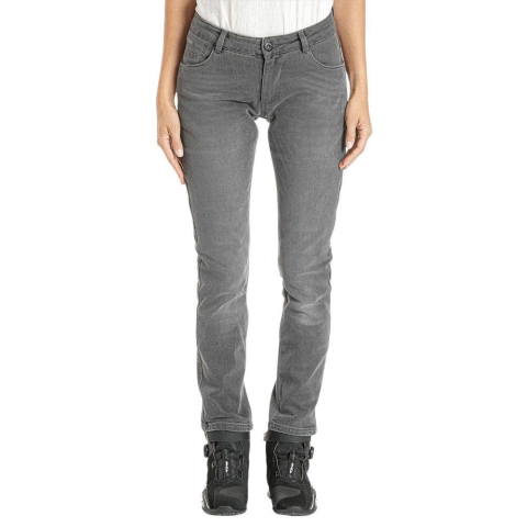 ECHIPAMENTE - Blugi moto Ixon Billie LS, femei - gri (washed grey) Cordura Denim; Slim Fit; CE AA