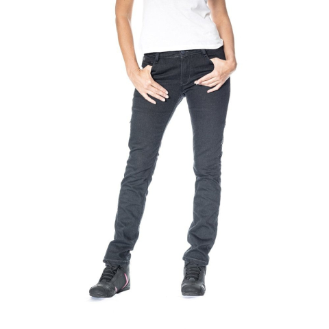 ECHIPAMENTE - Blugi moto Ixon Billie LS, femei - negru Cordura Denim; Slim Fit; CE AA