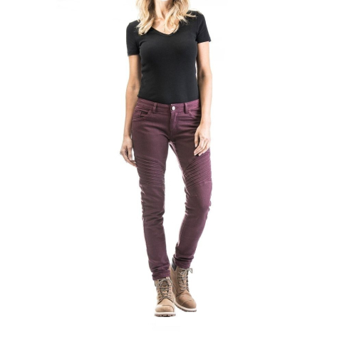 ECHIPAMENTE - Blugi moto Ixon Vicky, femei - burgundy (visiniu) Cordura Denim; CE AA