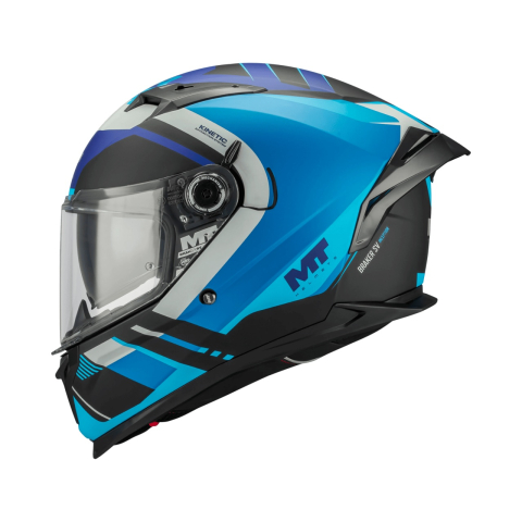 CĂȘTI - Cască moto integrală MT Braker SV Inception B7 albastru mat cu ochelari de soare integrați - vizieră MT-V-28B - DKS435 - SHARP 5 stele