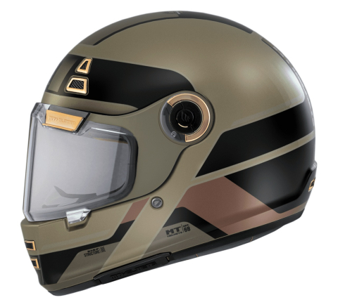 CĂȘTI - Cască moto integrală MT Jarama 68th C9 auriu mat - retro/cafe racer