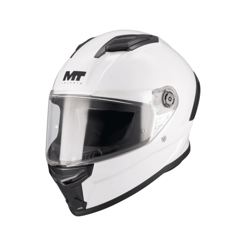 CĂȘTI - Cască moto integrală MT Stinger 2 Kids Pure A0 alb lucios - vizieră MT-V-28B - cască de copii