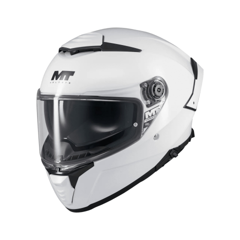 CĂȘTI - Cască moto integrală MT Thunder 4 SV Pure A0 alb lucios cu ochelari de soare integrați