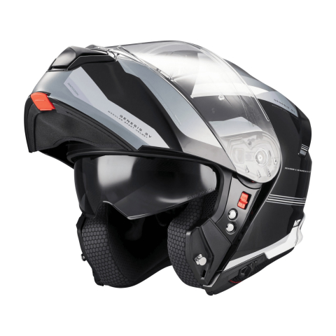 CĂȘTI - Cască moto modulară MT Genesis SV Raccoon B12 verde lucios Pinlock ready - ECE 22.06 - vizieră MT-V-25