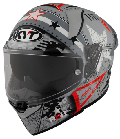CĂȘTI - Cască moto integrală KYT R2R MAX ASSAULT GREY ECE 22.06