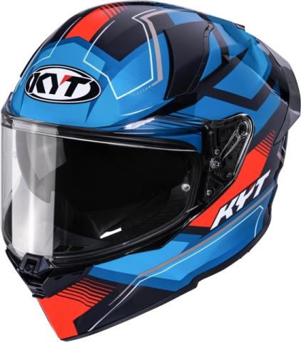 CĂȘTI - Cască moto integrală KYT R2R PARSEC BLK/BLUE/RED ECE 22.06