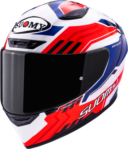 CĂȘTI - Cască moto integrală Suomy TRACK-1 FRAMEWORK WHITE RED BLUE ECE 22.06