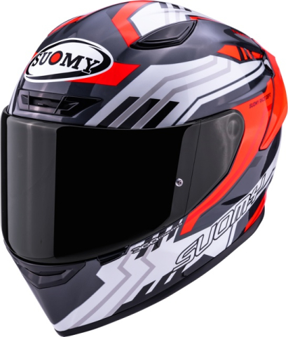 CĂȘTI - Cască moto integrală Suomy TRACK-1 FRAMEWORK WHITE RED ECE 22.06