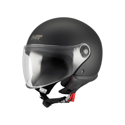 OPEN-FACE - Cască moto open-face MT Street S Pure A1 negru mat - ECE 22.06