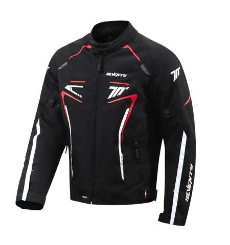 ECHIPAMENTE - Geacă moto bărbați Racing Seventy Degrees iarnă SD-JR65 Piston negru/roșu/alb