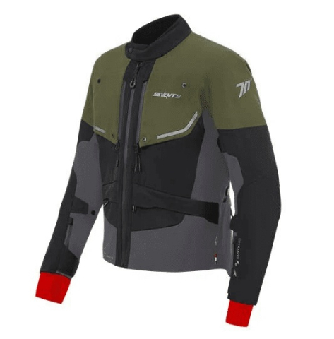 ECHIPAMENTE - Geacă moto bărbați Touring/Adventure Seventy Degrees all season SD-JT45 Expedition verde military/negru/gri