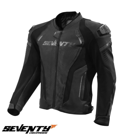 ECHIPAMENTE - Geacă moto din piele racing Seventy Degrees SD-JL24 Negru