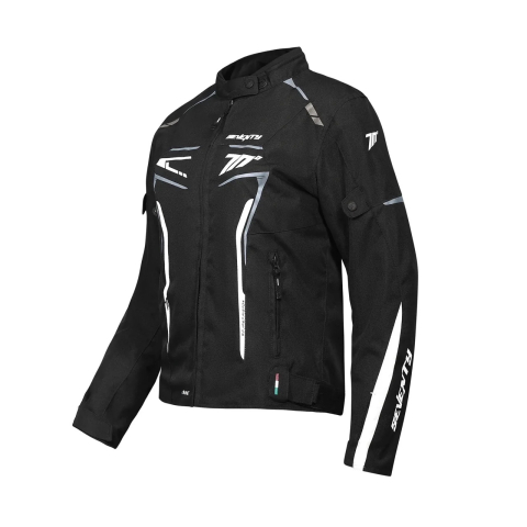 ECHIPAMENTE - Geacă moto femei Racing Seventy Degrees iarnă SD-JR67 Piston negru/gri/alb