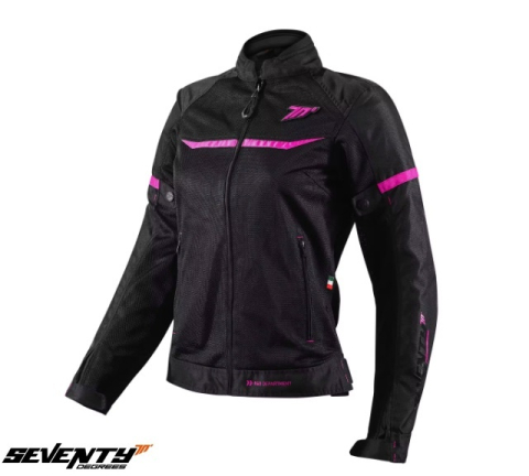 GECI - Geacă moto femei Racing vară Seventy Degrees SD-JR30.2 Mojave negru roz