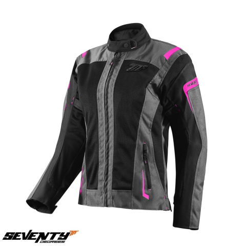 ECHIPAMENTE - Geacă moto femei Seventy Degrees SD-JT68 Sahara gri/roz