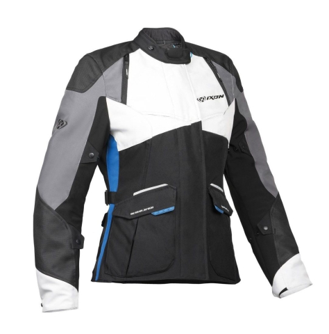 ECHIPAMENTE - Geacă moto Ixon Balder LS, femei, touring/adventure, all-season - negru/gri/albastru