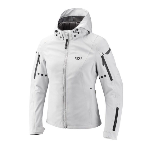 ECHIPAMENTE - Geacă moto Ixon Burning LS, femei, touring/adventure, all-season - gri deschis (light grey) (geacă laminată; impermeabilă și pe exterior)