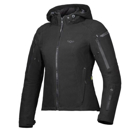 ECHIPAMENTE - Geacă moto Ixon Burning LS, femei, touring/adventure, all-season - negru (geacă laminată; impermeabilă și pe exterior)