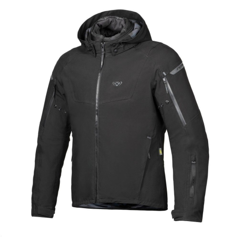 ECHIPAMENTE - Geacă moto Ixon Burning MS, bărbați, touring/adventure, all-season - negru (geacă laminată; impermeabilă și pe exterior)
