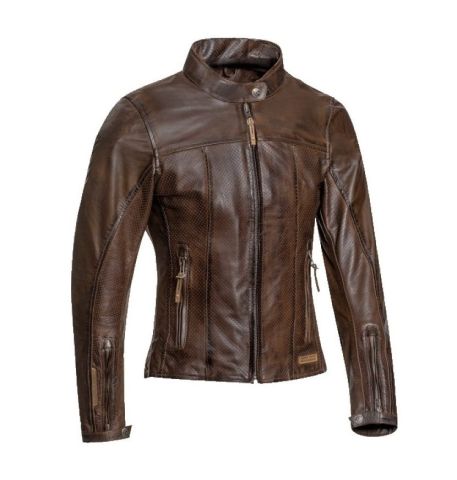 ECHIPAMENTE - Geacă moto Ixon Crank Air LS, femei, piele, urban/heritage, vară - maro