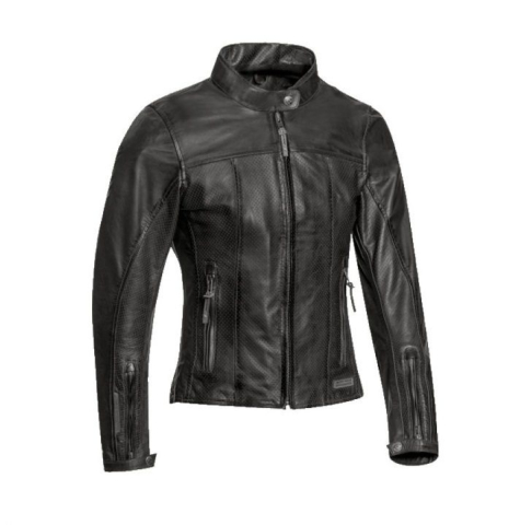 ECHIPAMENTE - Geacă moto Ixon Crank Air LS, femei, piele, urban/heritage, vară - negru
