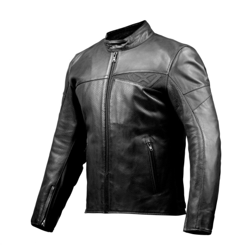 ECHIPAMENTE - Geacă moto Ixon Cranky Air MS, bărbați, piele, urban/heritage, vară - negru