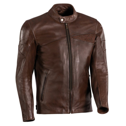 ECHIPAMENTE - Geacă moto Ixon Cranky MS, bărbați, piele, urban/heritage, all-season - maro