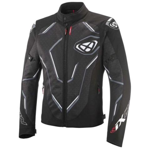ECHIPAMENTE - Geacă moto Ixon Demoniak MS, bărbați, racing/roadster, vară - negru/alb