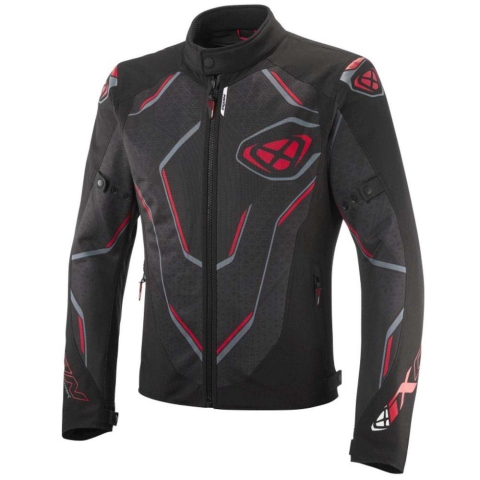 ECHIPAMENTE - Geacă moto Ixon Demoniak MS, bărbați, racing/roadster, vară - negru/roșu