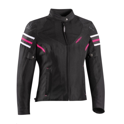 ECHIPAMENTE - Geacă moto Ixon Ilana Evo LS, femei, racing/roadster, all-season - negru/fuchsia (roz)