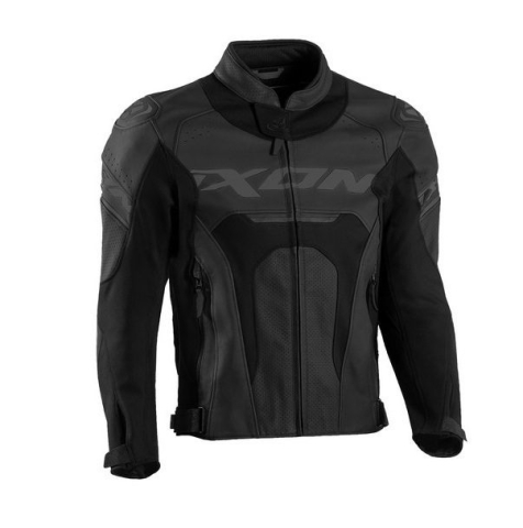ECHIPAMENTE - Geacă moto Ixon Jackal JKT MS, bărbați, piele, racing, vară - negru
