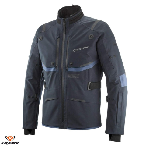 ECHIPAMENTE - Geacă moto Ixon M-Skeid MS, bărbați, touring/adventure, all-season - navy (albastru) (geacă laminată; impermeabilă pe exterior)