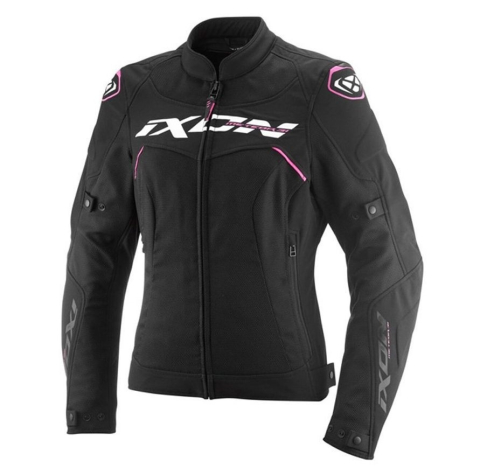 ECHIPAMENTE - Geacă moto Ixon Meteor 31 LS, femei, racing/roadster, all-season - negru/alb/roz 3 în 1