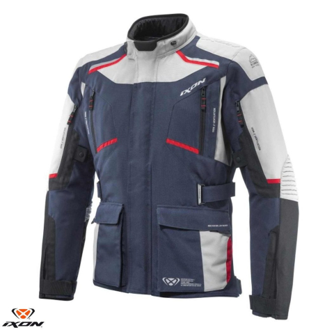 ECHIPAMENTE - Geacă moto Ixon Midgard MS, bărbați, touring/adventure, all-season - gri/navy/negru
