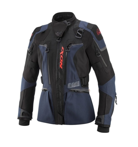 ECHIPAMENTE - Geacă moto Ixon Odin LS, femei, touring/adventure, all-season/vară - navy (albastru)/negru/roșu